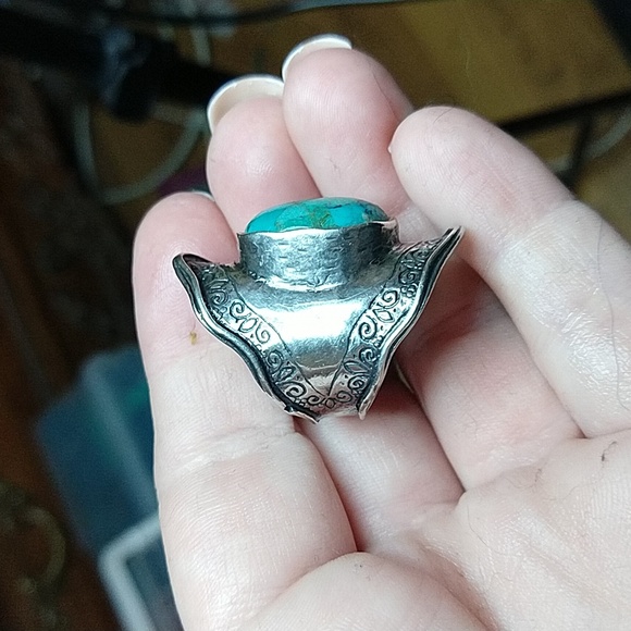 sterling silver 925 Israel Israeli designer eilat ring cigar band style - Picture 3 of 10